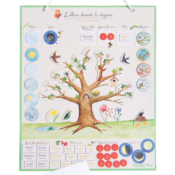 Calendario magnetico dei mesi e delle stagioni Le Jardin Moulin Roty