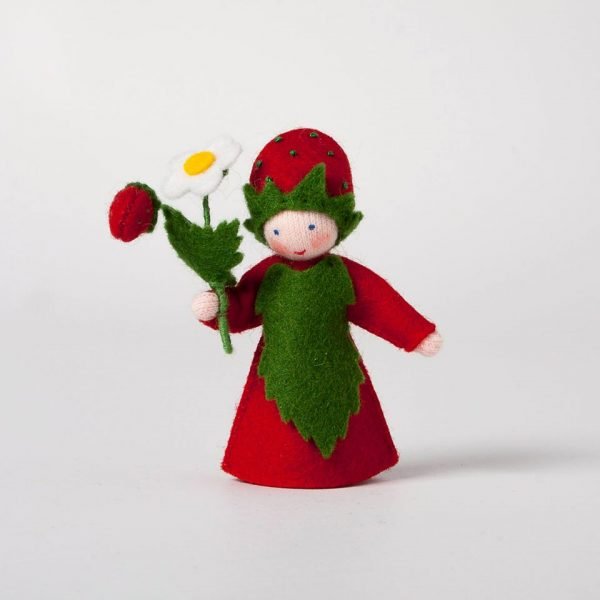 Figura Waldorf Fata Strawberry flower Ambro-dolls