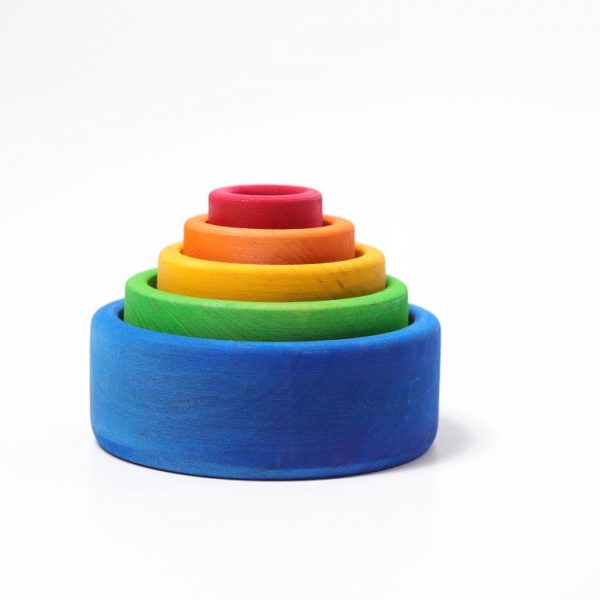 Set impilo ciotole arcobaleno blu legno Sunset  Grimm's