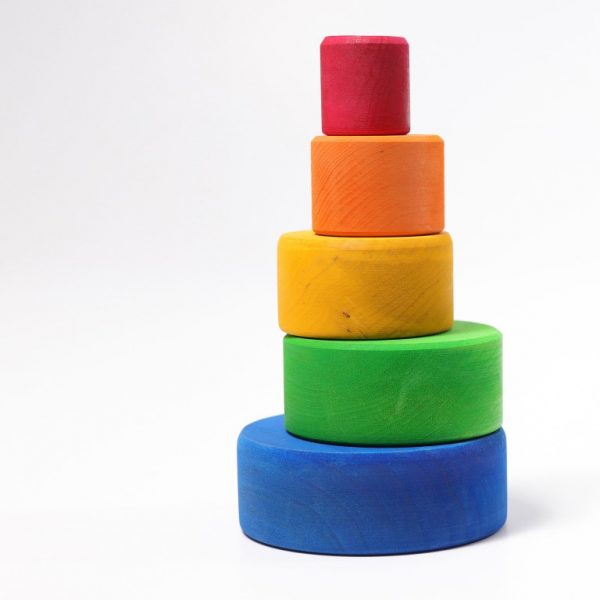 Set impilo ciotole arcobaleno blu legno Sunset  Grimm's
