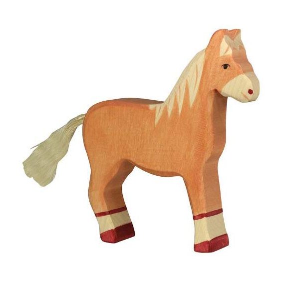 Figura legno Cavallo marrone - Holztiger