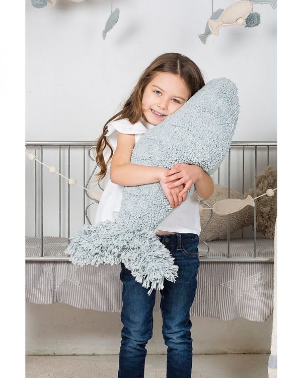 Cuscino cotone pesce azzurro Lorena Canals