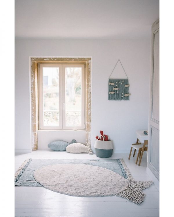 Cuscino cotone pesce azzurro Lorena Canals