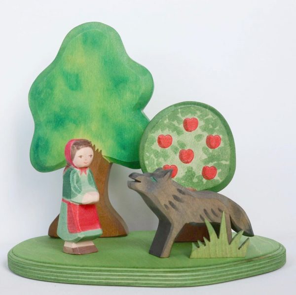Figura legno Cappuccetto rosso - Ostheimer