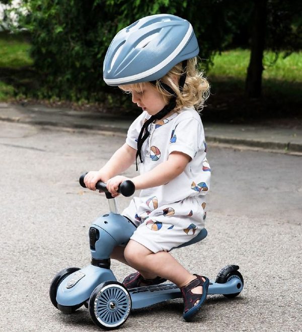 Monopattino e cavalcabile 2in1 Blu Acciaio Scoot and Ride