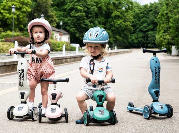Monopattino e cavalcabile 2in1 Blu Acciaio Scoot and Ride