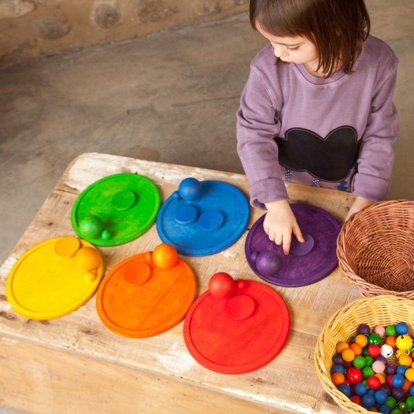 Set 6 bicchieri arcobaleno con coperchio Grapat - Babookidsdesign