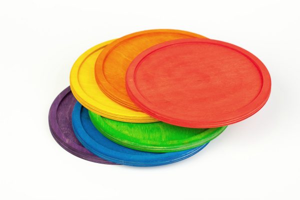 Set 6 vassoi gioco arcobaleno Grapat