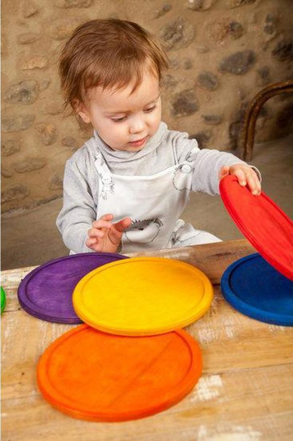 Set 6 vassoi gioco arcobaleno Grapat