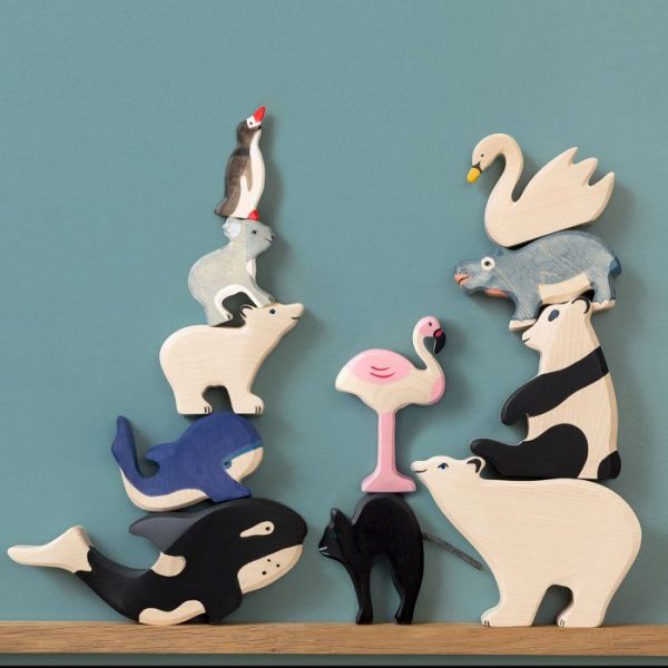 Figura legno Balenottera azzurra piccola - Holztiger