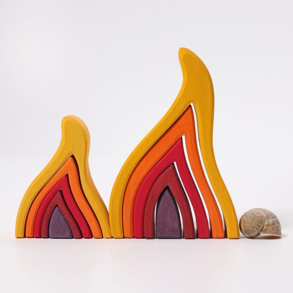 Impilabile legno fiamma mini Grimm's - 5 pezzi