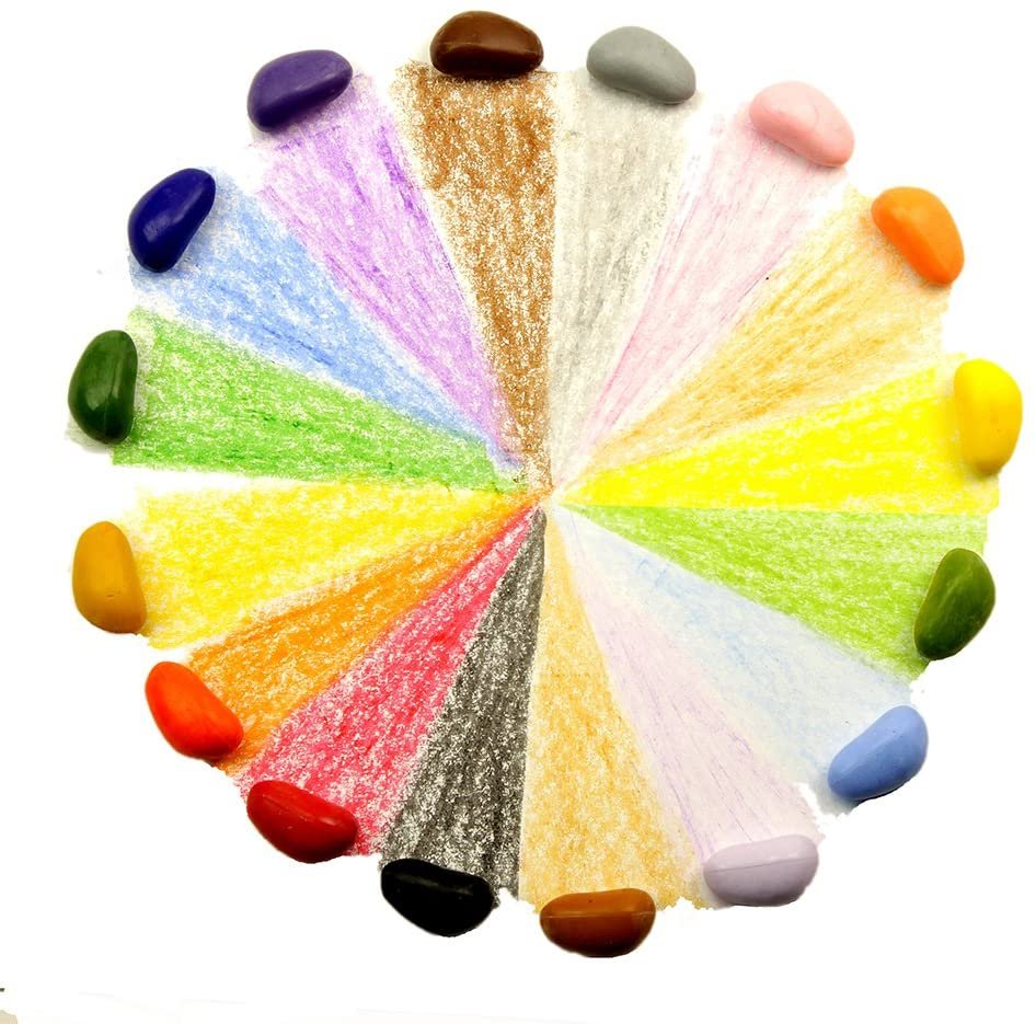 Pastelli a cera per bambini a sassolino - 8 colori - CrayonRocks -   -  - Shop