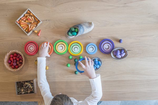 Set 24 Rainbow Nest Rings Grapat