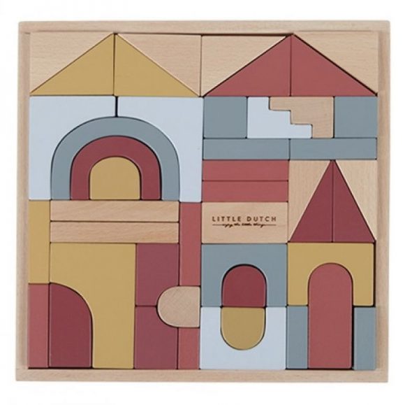 Wooden building blocks Pure & Nature Little Dutch
