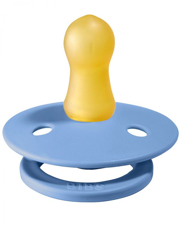Set 2 ciucci in gomma naturale azzurro e blu BIBS