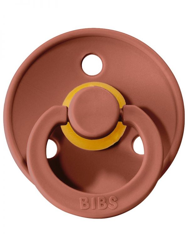Set 2 ciucci in gomma naturale rosa e mattone BIBS