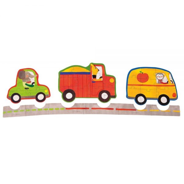 Set 4 puzzle In viaggio Popipop Moulin Roty