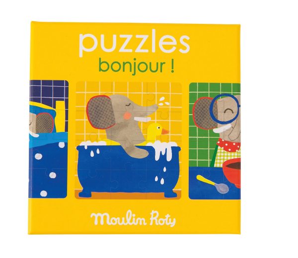Set 3 puzzle Buongiorno Popipop Moulin Roty