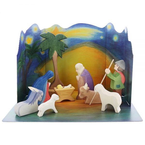 Set presepe in legno con Diorama - Ostheimer
