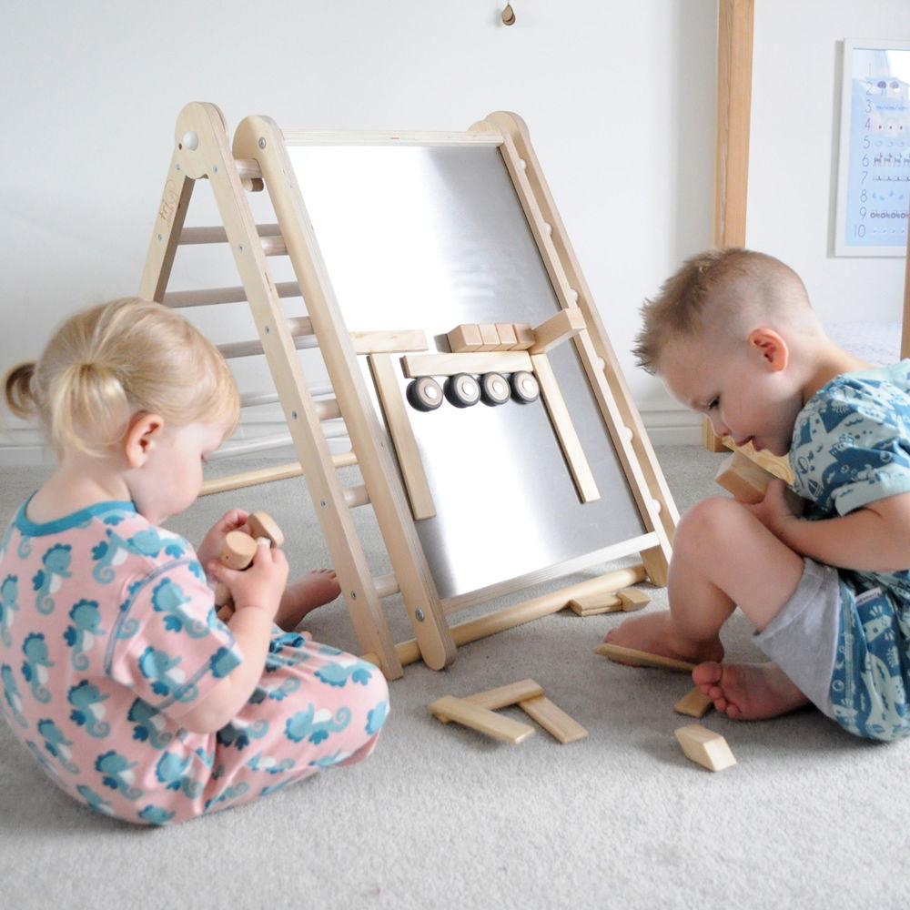 Triangolo Pikler legno naturale richiudibile Triclimb - Babookidsdesign