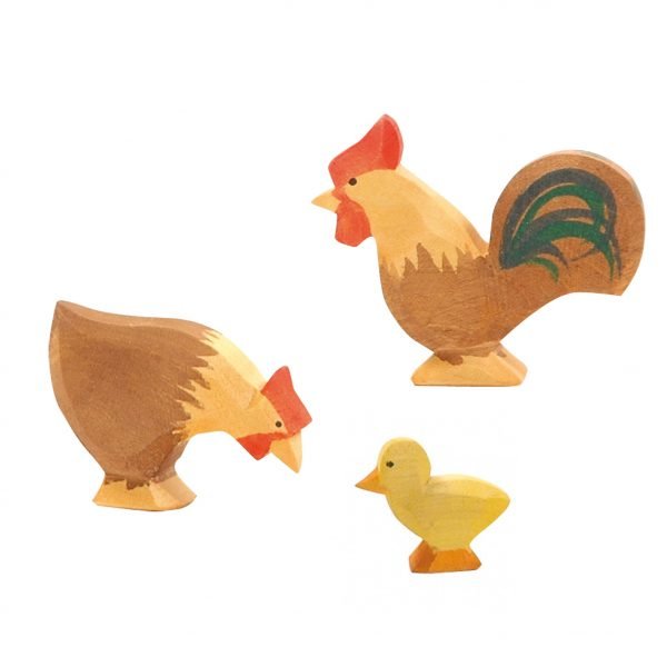 Figure legno Famiglia pollo - Ostheimer