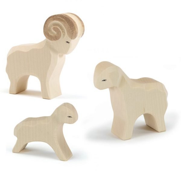 Figure legno Famiglia pecore - Ostheimer
