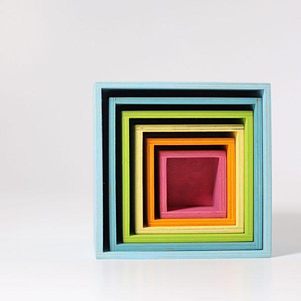 Cubi impilabili Large rainbow pastel set Grimm's