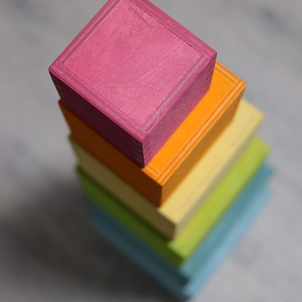 Cubi impilabili Large rainbow pastel set Grimm's