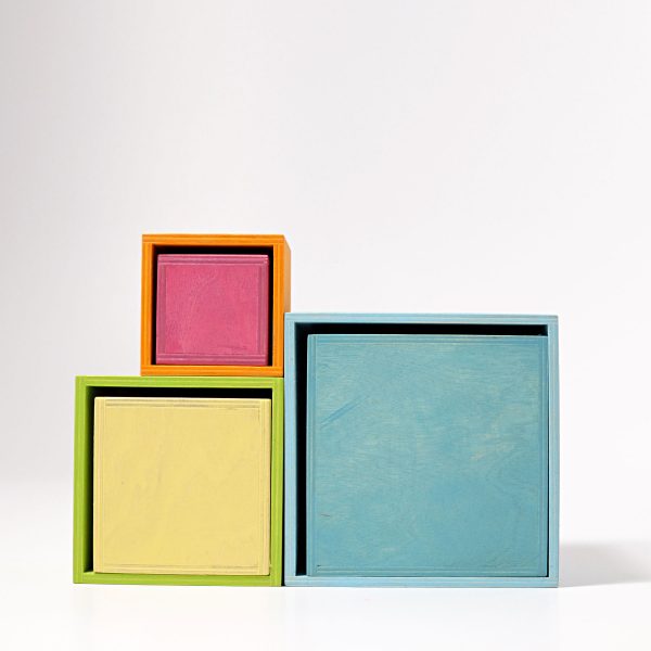 Cubi impilabili Large rainbow pastel set Grimm's