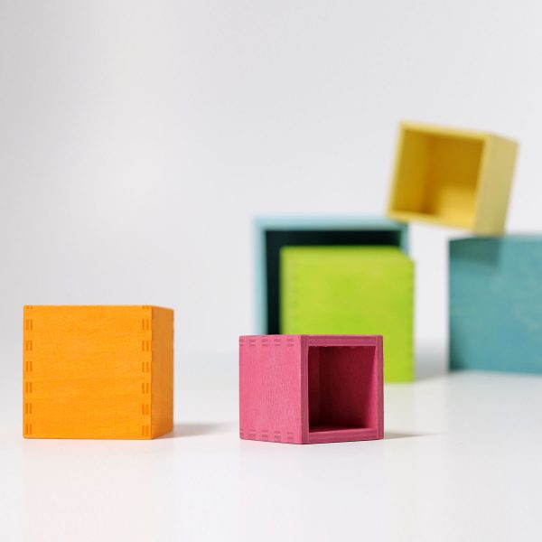 Cubi impilabili Large rainbow pastel set Grimm's