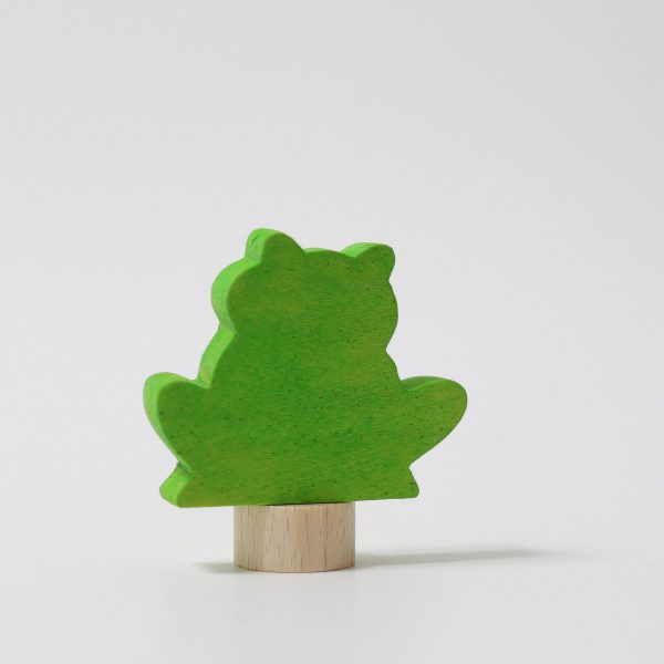 Figura decorativa legno rana verde Grimm's