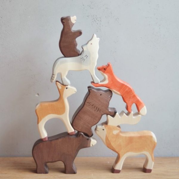 Figure legno famiglia orso - Holztiger