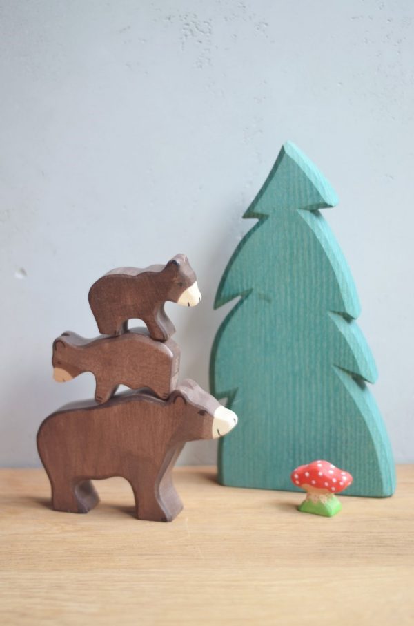 Figure legno famiglia orso - Holztiger