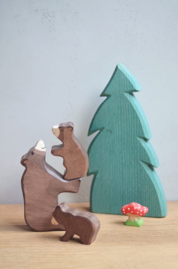 Figure legno famiglia orso - Holztiger