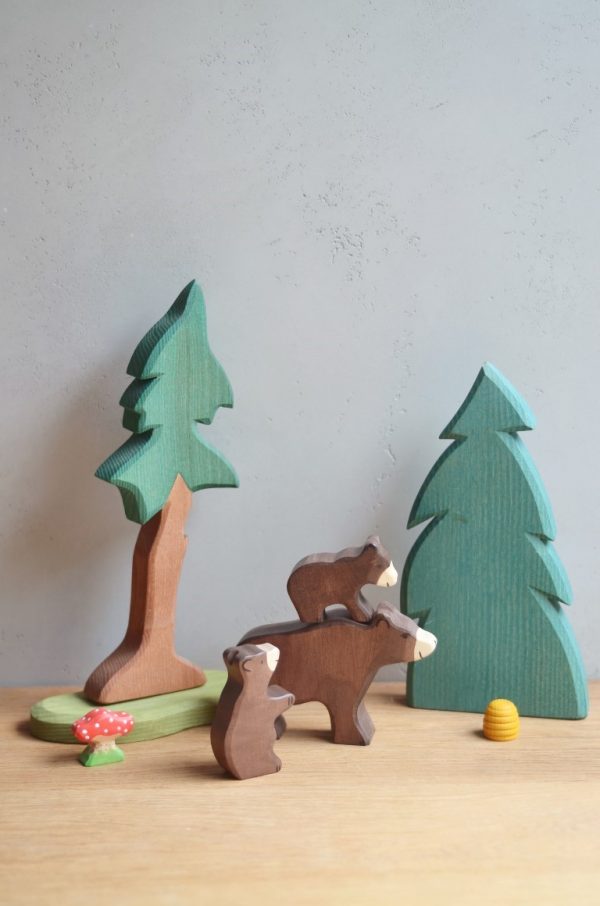 Figure legno famiglia orso - Holztiger
