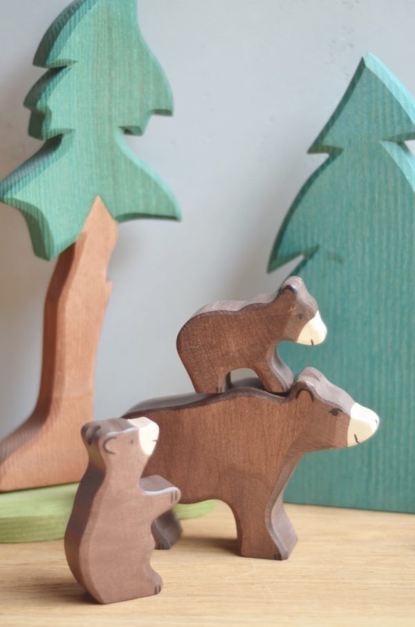 Figure legno famiglia orso - Holztiger