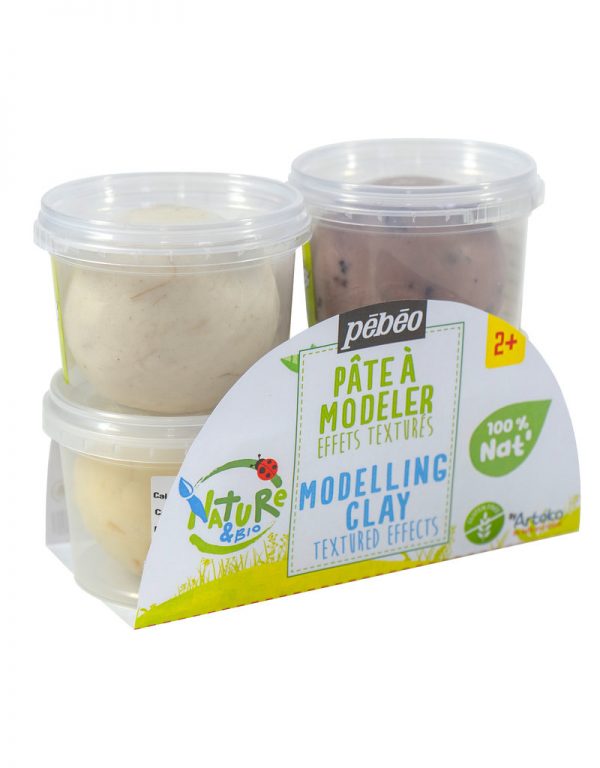 Set 4 pezzi Argilla da modellare naturale texture Arteko