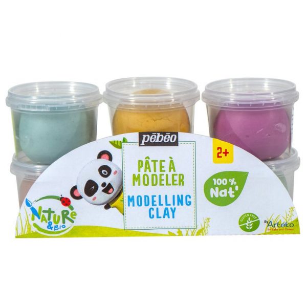 Set 6 pezzi Argilla da modellare naturale 6 x 90g Arteko
