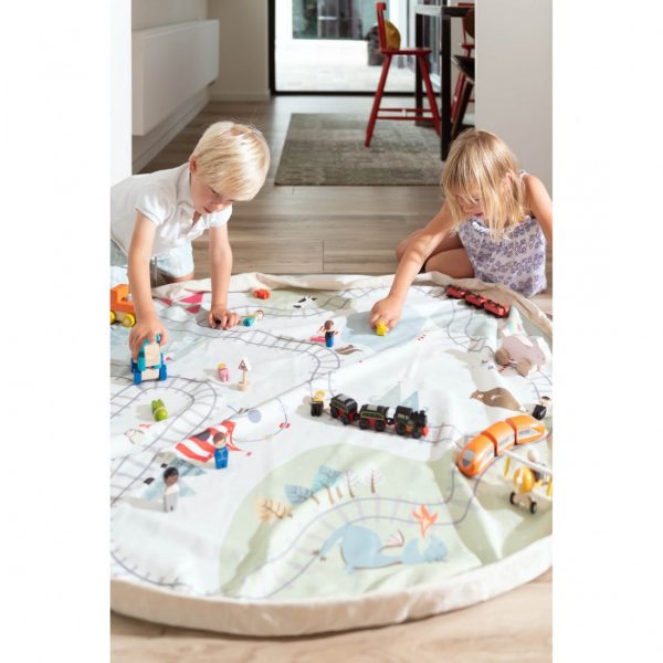 Sacco porta giochi e tappeto 2 in 1 Train Play&go