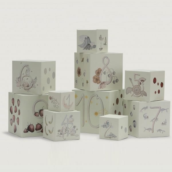 10 Cubi impilabili di cartone - Konges sløjd