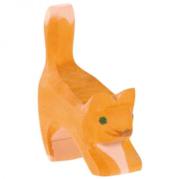 Figura legno gatto che si stira - Ostheimer