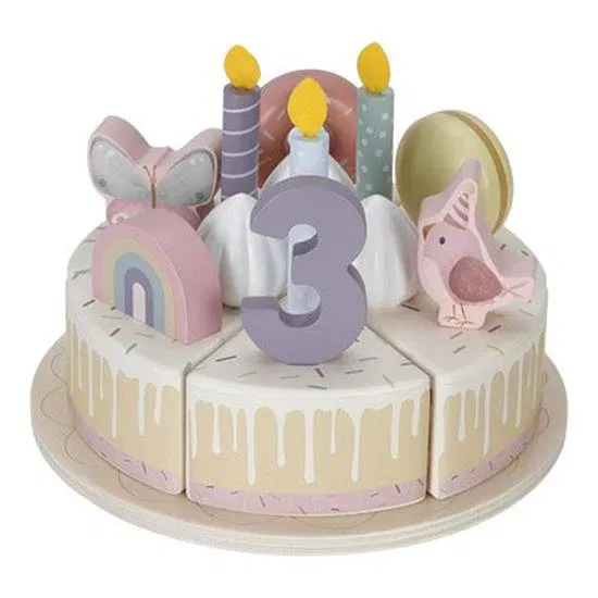 Bithday Cake con numeri 1-5 rosa Little Dutch
