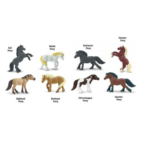 Set 8 miniature Pony della prateria TOOB® Safari LTD