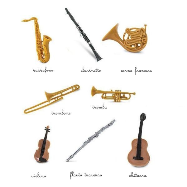 Set 8 miniature degli strumenti musicali TOOB® Safari LTD