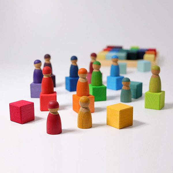 Set costruzioni 36 cubi Rainbow Mosaic Grimm's