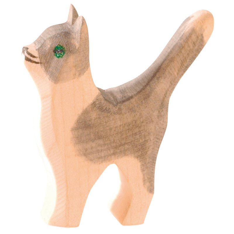 Figura legno gatto coda su – Ostheimer - Babookidsdesign