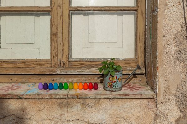 Mandala Rainbow eggs Waldorf Grapat