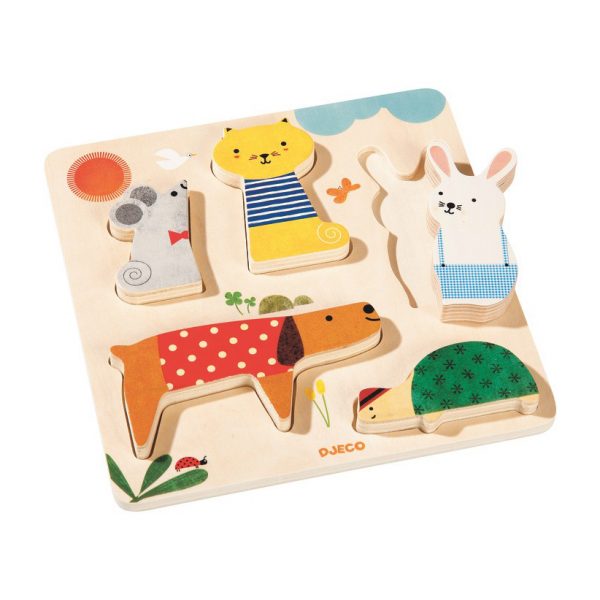 Puzzle delle forme Woodypets Djeco