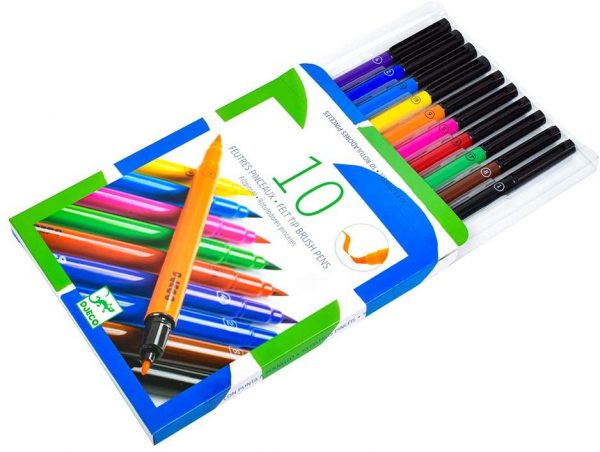 Set 10 pennarelli doppia punta colori classici Djeco