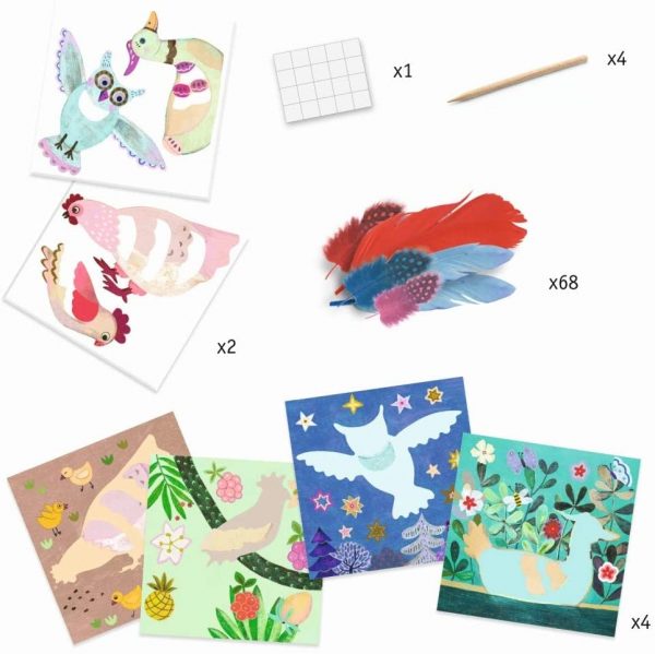 Set artistico FEATHER PICTURES Fancy feathers Djeco